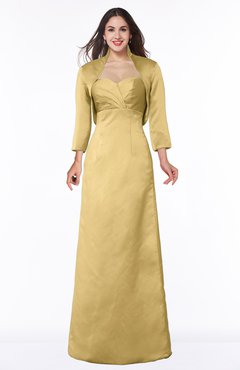ColsBM Erica Gold Traditional Criss-cross Straps Satin Floor Length Pick up Mother of the Bride Dresses