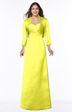ColsBM Erica Pale Yellow Traditional Criss-cross Straps Satin Floor Length Pick up Mother of the Bride Dresses