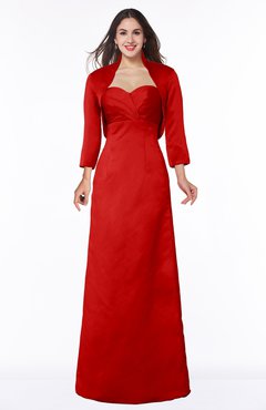 ColsBM Erica Red Traditional Criss-cross Straps Satin Floor Length Pick up Mother of the Bride Dresses