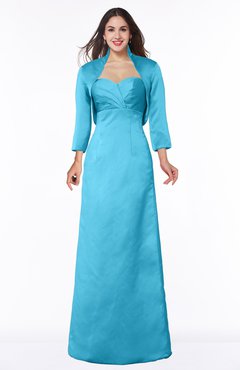 ColsBM Erica River Blue Traditional Criss-cross Straps Satin Floor Length Pick up Mother of the Bride Dresses