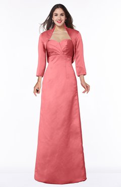 ColsBM Erica Shell Pink Traditional Criss-cross Straps Satin Floor Length Pick up Mother of the Bride Dresses