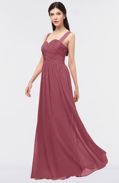 ColsBM Barbara Wine Glamorous A-line Sleeveless Zip up Ruching Bridesmaid Dresses