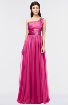 ColsBM Lyra Beetroot Purple Mature Asymmetric Neckline Zip up Floor Length Appliques Bridesmaid Dresses