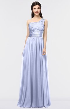 ColsBM Lyra Blue Heron Mature Asymmetric Neckline Zip up Floor Length Appliques Bridesmaid Dresses
