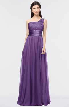 ColsBM Lyra Dark Purple Mature Asymmetric Neckline Zip up Floor Length Appliques Bridesmaid Dresses