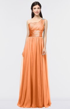ColsBM Lyra Mango Mature Asymmetric Neckline Zip up Floor Length Appliques Bridesmaid Dresses