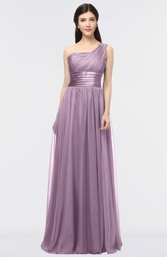 ColsBM Lyra Mauve Mature Asymmetric Neckline Zip up Floor Length Appliques Bridesmaid Dresses