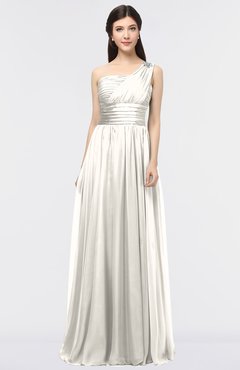ColsBM Lyra Off White Mature Asymmetric Neckline Zip up Floor Length Appliques Bridesmaid Dresses