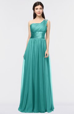ColsBM Lyra Porcelain Mature Asymmetric Neckline Zip up Floor Length Appliques Bridesmaid Dresses