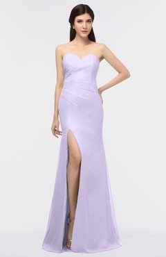 ColsBM Claudia Pastel Lilac Mature Sheath Strapless Sleeveless Floor Length Ruching Bridesmaid Dresses