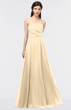 ColsBM Marlee Apricot Gelato Modest A-line Sleeveless Zip up Floor Length Plainness Bridesmaid Dresses