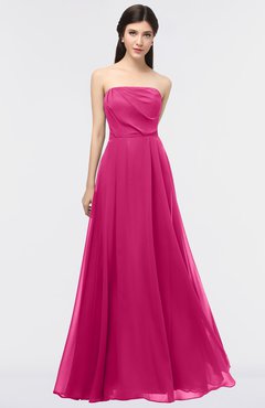 ColsBM Marlee Beetroot Purple Modest A-line Sleeveless Zip up Floor Length Plainness Bridesmaid Dresses
