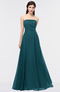 ColsBM Marlee Blue Green Modest A-line Sleeveless Zip up Floor Length Plainness Bridesmaid Dresses