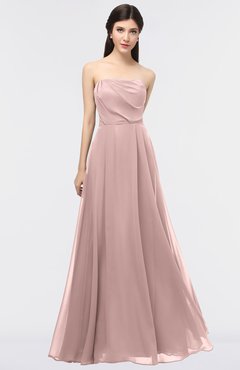ColsBM Marlee Bridal Rose Modest A-line Sleeveless Zip up Floor Length Plainness Bridesmaid Dresses