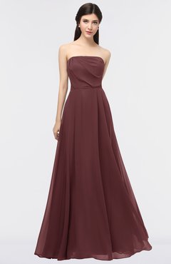 ColsBM Marlee Burgundy Modest A-line Sleeveless Zip up Floor Length Plainness Bridesmaid Dresses