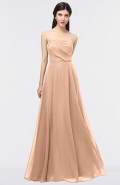 ColsBM Marlee Burnt Orange Modest A-line Sleeveless Zip up Floor Length Plainness Bridesmaid Dresses