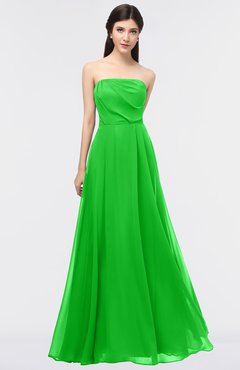 ColsBM Marlee Classic Green Modest A-line Sleeveless Zip up Floor Length Plainness Bridesmaid Dresses