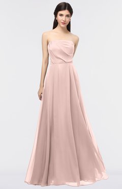 ColsBM Marlee Dusty Rose Modest A-line Sleeveless Zip up Floor Length Plainness Bridesmaid Dresses