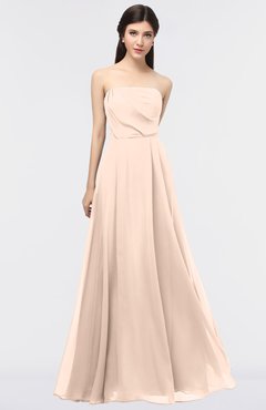 ColsBM Marlee Fresh Salmon Modest A-line Sleeveless Zip up Floor Length Plainness Bridesmaid Dresses