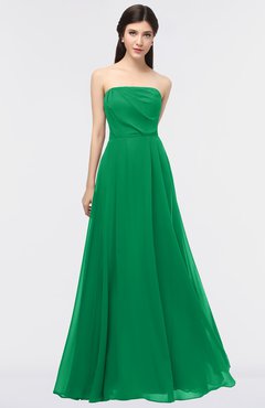 ColsBM Marlee Green Modest A-line Sleeveless Zip up Floor Length Plainness Bridesmaid Dresses