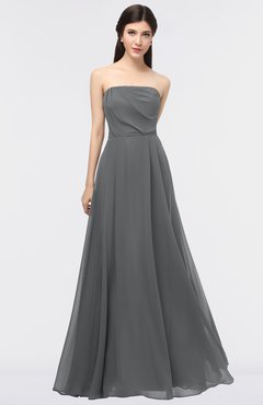 ColsBM Marlee Grey Modest A-line Sleeveless Zip up Floor Length Plainness Bridesmaid Dresses