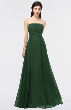 ColsBM Marlee Hunter Green Modest A-line Sleeveless Zip up Floor Length Plainness Bridesmaid Dresses
