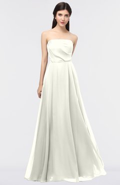 ColsBM Marlee Ivory Modest A-line Sleeveless Zip up Floor Length Plainness Bridesmaid Dresses