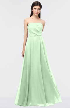 ColsBM Marlee Light Green Modest A-line Sleeveless Zip up Floor Length Plainness Bridesmaid Dresses