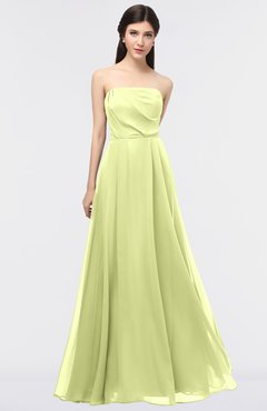 ColsBM Marlee Lime Green Modest A-line Sleeveless Zip up Floor Length Plainness Bridesmaid Dresses