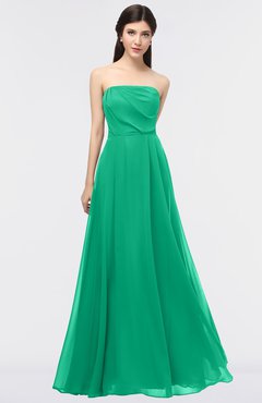 ColsBM Marlee Pepper Green Modest A-line Sleeveless Zip up Floor Length Plainness Bridesmaid Dresses