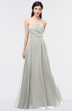 ColsBM Marlee Platinum Modest A-line Sleeveless Zip up Floor Length Plainness Bridesmaid Dresses