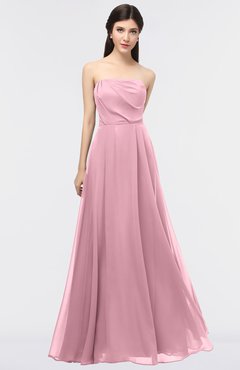 ColsBM Marlee Rosebloom Modest A-line Sleeveless Zip up Floor Length Plainness Bridesmaid Dresses