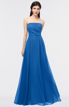 ColsBM Marlee Royal Blue Modest A-line Sleeveless Zip up Floor Length Plainness Bridesmaid Dresses