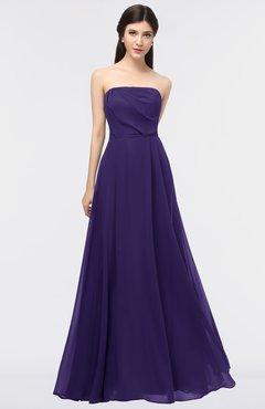 ColsBM Marlee Royal Purple Modest A-line Sleeveless Zip up Floor Length Plainness Bridesmaid Dresses