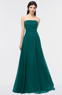 ColsBM Marlee Shaded Spruce Modest A-line Sleeveless Zip up Floor Length Plainness Bridesmaid Dresses