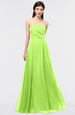 ColsBM Marlee Sharp Green Modest A-line Sleeveless Zip up Floor Length Plainness Bridesmaid Dresses