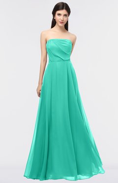 ColsBM Marlee Viridian Green Modest A-line Sleeveless Zip up Floor Length Plainness Bridesmaid Dresses