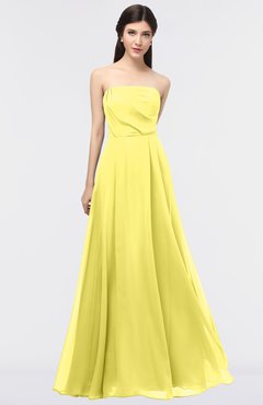 ColsBM Marlee Yellow Iris Modest A-line Sleeveless Zip up Floor Length Plainness Bridesmaid Dresses