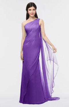 ColsBM Helena Royal Purple Elegant Asymmetric Neckline Sleeveless Zip up Floor Length Bridesmaid Dresses