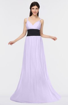 ColsBM Piper Light Purple Plain A-line Spaghetti Zip up Floor Length Bow Bridesmaid Dresses