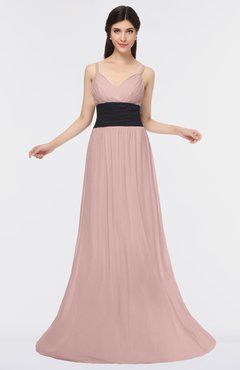 ColsBM Piper Nectar Pink Plain A-line Spaghetti Zip up Floor Length Bow Bridesmaid Dresses