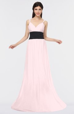 ColsBM Piper Petal Pink Plain A-line Spaghetti Zip up Floor Length Bow Bridesmaid Dresses