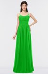 ColsBM Abril Classic Green Classic Spaghetti Sleeveless Zip up Floor Length Appliques Bridesmaid Dresses