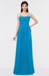 ColsBM Abril Cornflower Blue Classic Spaghetti Sleeveless Zip up Floor Length Appliques Bridesmaid Dresses