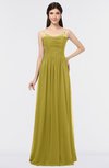 ColsBM Abril Golden Olive Classic Spaghetti Sleeveless Zip up Floor Length Appliques Bridesmaid Dresses