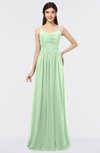 ColsBM Abril Light Green Classic Spaghetti Sleeveless Zip up Floor Length Appliques Bridesmaid Dresses