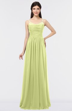 ColsBM Abril Lime Sherbet Classic Spaghetti Sleeveless Zip up Floor Length Appliques Bridesmaid Dresses