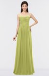 ColsBM Abril Linden Green Classic Spaghetti Sleeveless Zip up Floor Length Appliques Bridesmaid Dresses