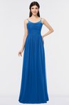 ColsBM Abril Royal Blue Classic Spaghetti Sleeveless Zip up Floor Length Appliques Bridesmaid Dresses