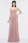 ColsBM Abril Silver Pink Classic Spaghetti Sleeveless Zip up Floor Length Appliques Bridesmaid Dresses
